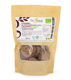 Imagen de Cookies de trigo sarraceno, coco y algarroba La Grana eco 185g